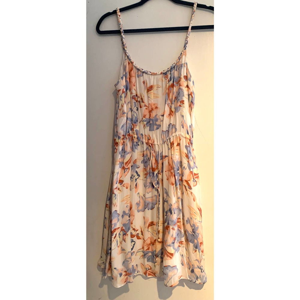 Joie Silk Floral Cream Pleated Dress XS
